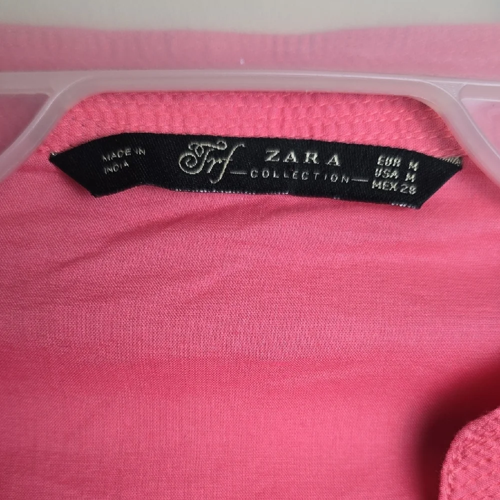 Women Zara Pink Button-Up Tunic Top - Picture 13 of 15